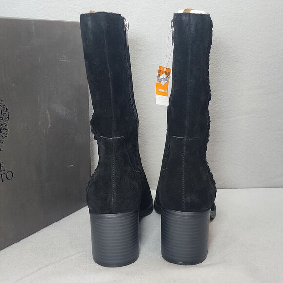 Vince Camuto Zelcinna Water Repellent Mid Shaft Suede Boots Women's SZ 9 - NIB - Picture 4 of 8